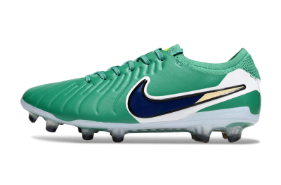 Men's Nike Tiempo Legend 10 Elite FG Firm Ground Low-Tops Football Boots - Green/Blue/Yellow