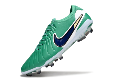 Men's Nike Tiempo Legend 10 Elite FG Firm Ground Low-Tops Football Boots - Green/Blue/Yellow