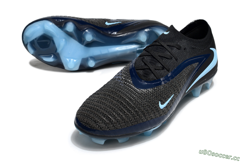 Unisex Nike Phantom 6 Elite Low FG Firm Ground Low-Tops Football Boots - Black/Blue/Jade 3