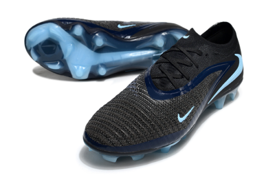 Unisex Nike Phantom 6 Elite Low FG Firm Ground Low-Tops Football Boots - Black/Blue/Jade