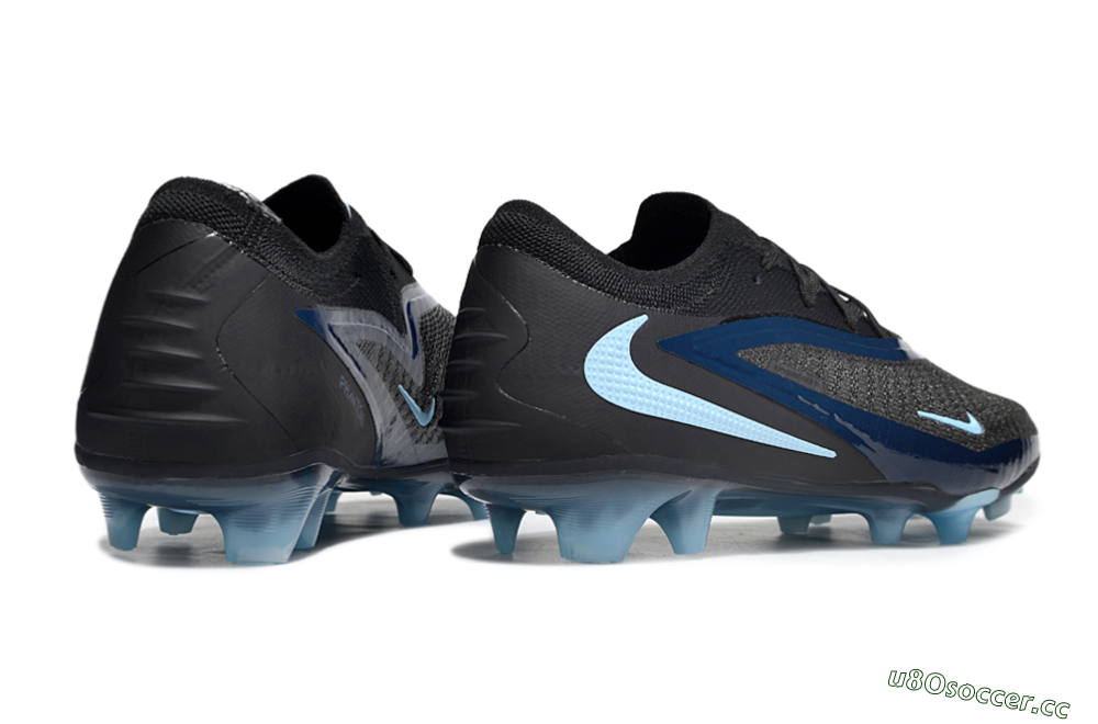 Unisex Nike Phantom 6 Elite Low FG Firm Ground Low-Tops Football Boots - Black/Blue/Jade 6