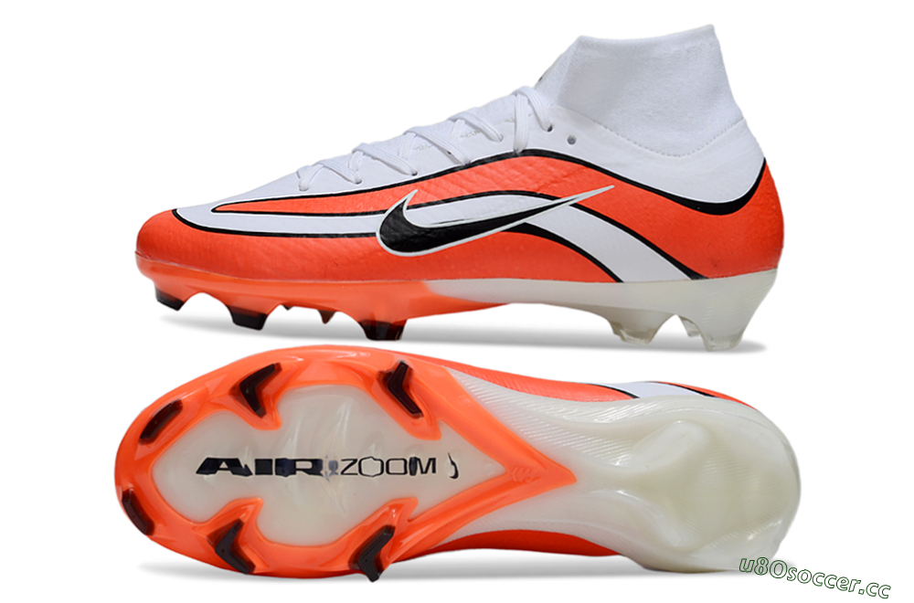 Men's Nike Air Zoom Mercurial Superfly 10 Elite R9 1998 FG Firm Ground High-Tops Football Boots - White/Red/Black 1