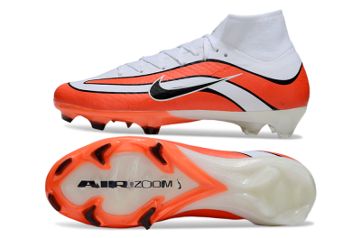Men's Nike Air Zoom Mercurial Superfly 10 Elite R9 1998 FG Firm Ground High-Tops Football Boots - White/Red/Black