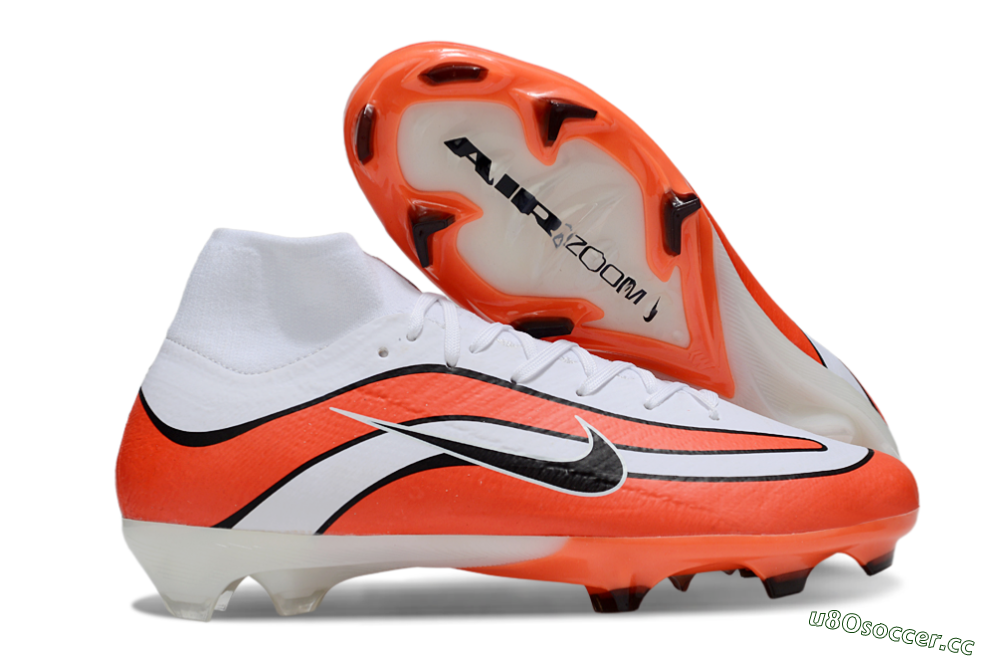 Men's Nike Air Zoom Mercurial Superfly 10 Elite R9 1998 FG Firm Ground High-Tops Football Boots - White/Red/Black 2