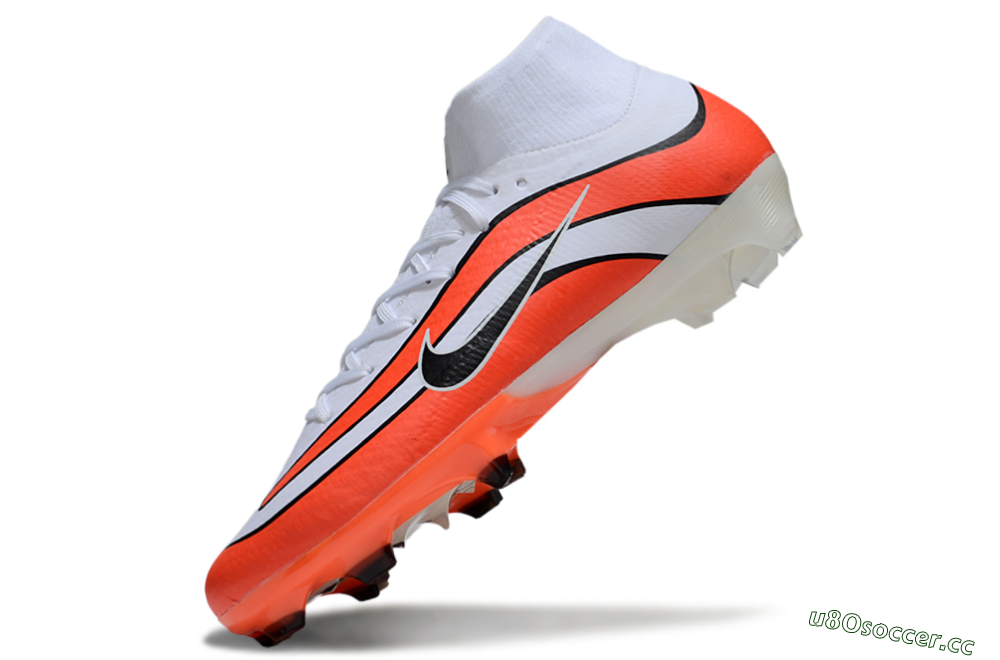 Men's Nike Air Zoom Mercurial Superfly 10 Elite R9 1998 FG Firm Ground High-Tops Football Boots - White/Red/Black 5
