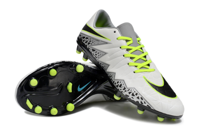 Men's Nike Hypervenom Phantom II RGN FG Firm Ground Low-Tops Football Boots - White/Grey/Black/Yellow