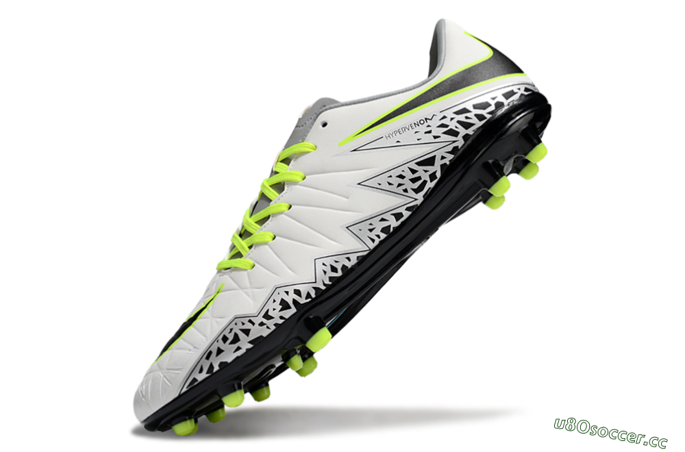 Men's Nike Hypervenom Phantom II RGN FG Firm Ground Low-Tops Football Boots - White/Grey/Black/Yellow 4