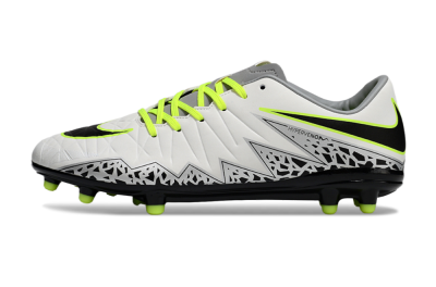 Men's Nike Hypervenom Phantom II RGN FG Firm Ground Low-Tops Football Boots - White/Grey/Black/Yellow