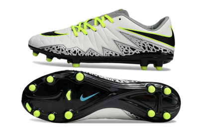 Men's Nike Hypervenom Phantom II RGN FG Firm Ground Low-Tops Football Boots - White/Grey/Black/Yellow