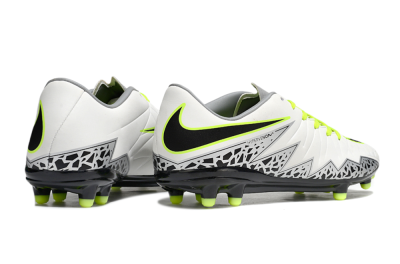 Men's Nike Hypervenom Phantom II RGN FG Firm Ground Low-Tops Football Boots - White/Grey/Black/Yellow
