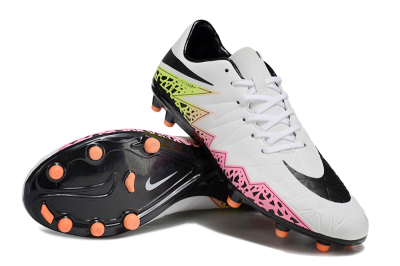Men's Nike Hypervenom Phantom II RGN FG Firm Ground Low-Tops Football Boots - White/Pink/Yellow/Black