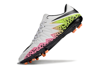 Men's Nike Hypervenom Phantom II RGN FG Firm Ground Low-Tops Football Boots - White/Pink/Yellow/Black