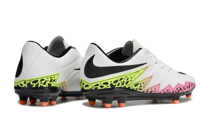 Men's Nike Hypervenom Phantom II RGN FG Firm Ground Low-Tops Football Boots - White/Pink/Yellow/Black