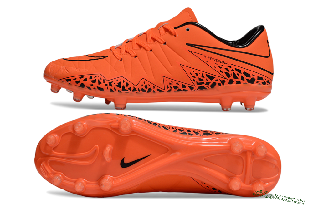 Men's Nike Hypervenom Phantom II RGN FG Firm Ground Low-Tops Football Boots - Red/Black 1