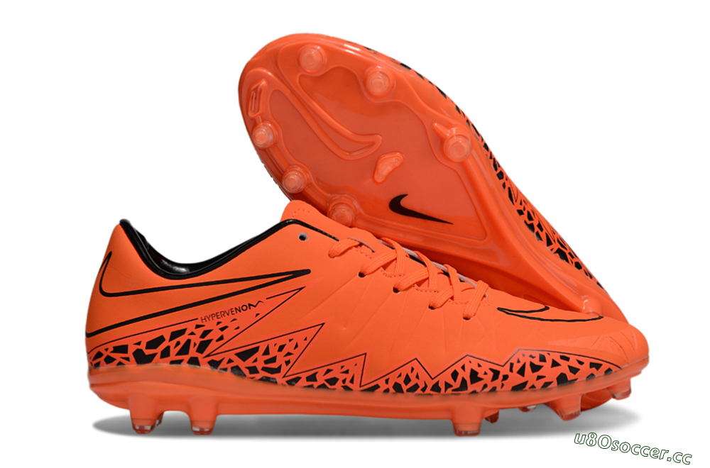 Men's Nike Hypervenom Phantom II RGN FG Firm Ground Low-Tops Football Boots - Red/Black 2