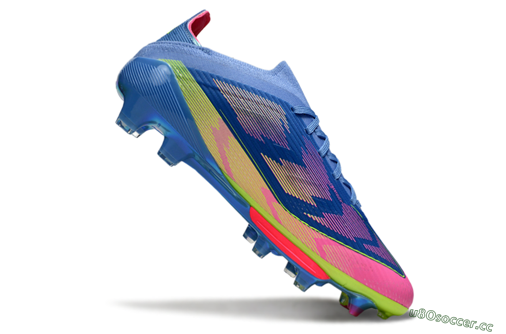 Unisex Adidas F50+ Lightstrike Pro FG Firm Ground Low-Tops Football Boots - Blue/Pink/Yellow 5