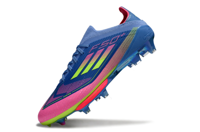 Unisex Adidas F50+ Lightstrike Pro FG Firm Ground Low-Tops Football Boots - Blue/Pink/Yellow