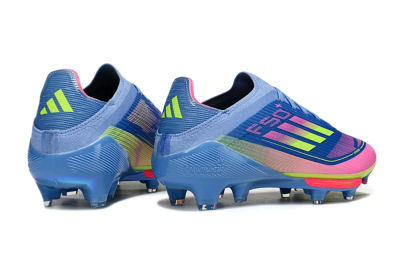 Unisex Adidas F50+ Lightstrike Pro FG Firm Ground Low-Tops Football Boots - Blue/Pink/Yellow