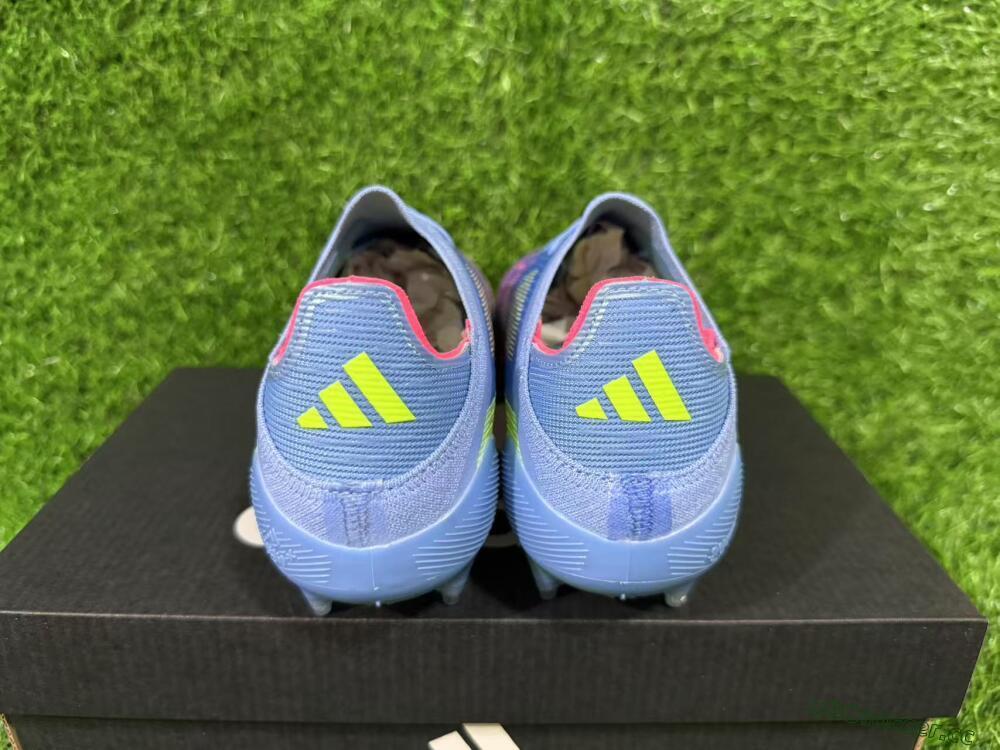 Unisex Adidas F50+ Lightstrike Pro FG Firm Ground Low-Tops Football Boots - Blue/Pink/Yellow