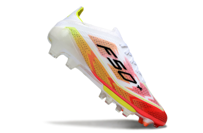 Unisex Adidas F50+ Lightstrike Pro FG Firm Ground Low-Tops Football Boots - White/Red/Black