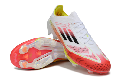 Unisex Adidas F50+ Lightstrike Pro FG Firm Ground Low-Tops Football Boots - White/Red/Black