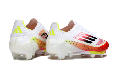 Unisex Adidas F50+ Lightstrike Pro FG Firm Ground Low-Tops Football Boots - White/Red/Black