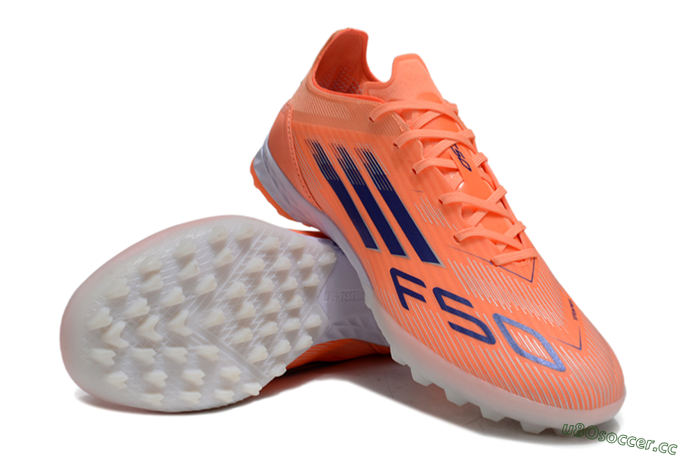 Unisex Adidas F50 Elite TF Artificial Turf Low-Tops Football Shoes - Red/Blue/White 3