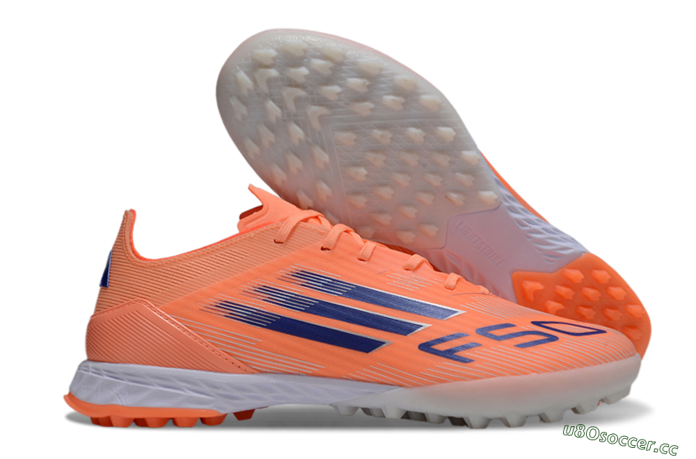 Unisex Adidas F50 Elite TF Artificial Turf Low-Tops Football Shoes - Red/Blue/White 2
