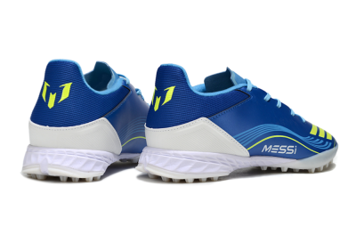 Men's Messi x Adidas F50 Pro TF Artificial Turf Low-Tops Football Shoes - Blue/Yellow/White