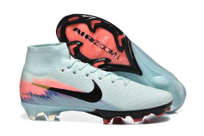Men's Nike Air Zoom Mercurial Superfly 10 Elite FG Firm Ground High-Tops Football Boots - Jade/Black/Pink