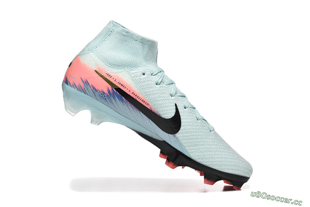 Men's Nike Air Zoom Mercurial Superfly 10 Elite FG Firm Ground High-Tops Football Boots - Jade/Black/Pink 7