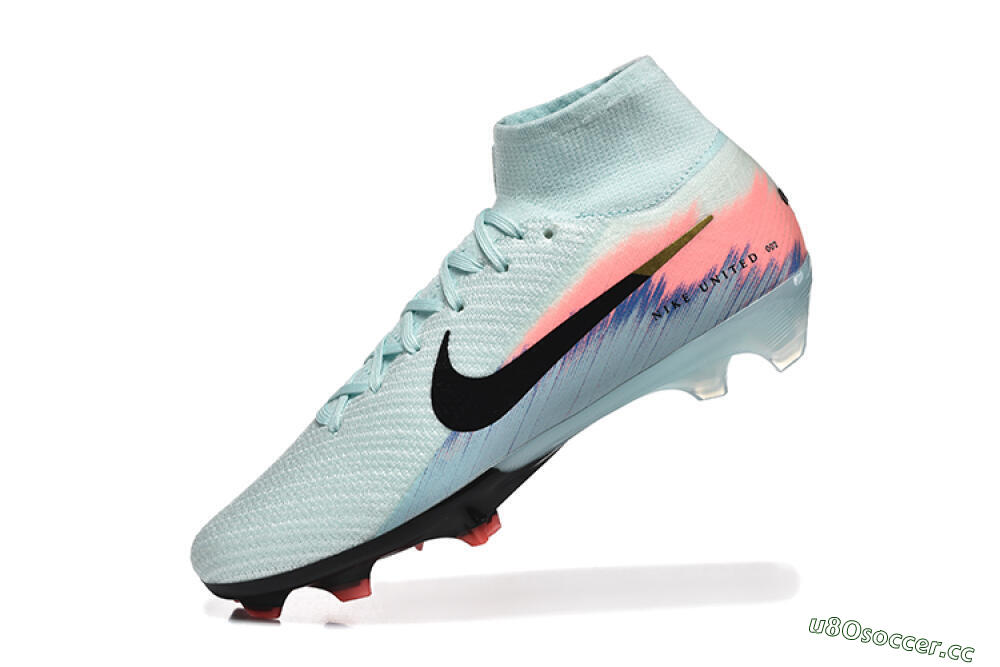 Men's Nike Air Zoom Mercurial Superfly 10 Elite FG Firm Ground High-Tops Football Boots - Jade/Black/Pink 8