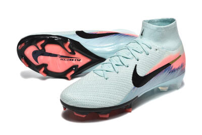Men's Nike Air Zoom Mercurial Superfly 10 Elite FG Firm Ground High-Tops Football Boots - Jade/Black/Pink