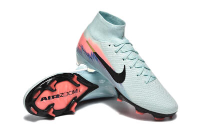 Men's Nike Air Zoom Mercurial Superfly 10 Elite FG Firm Ground High-Tops Football Boots - Jade/Black/Pink