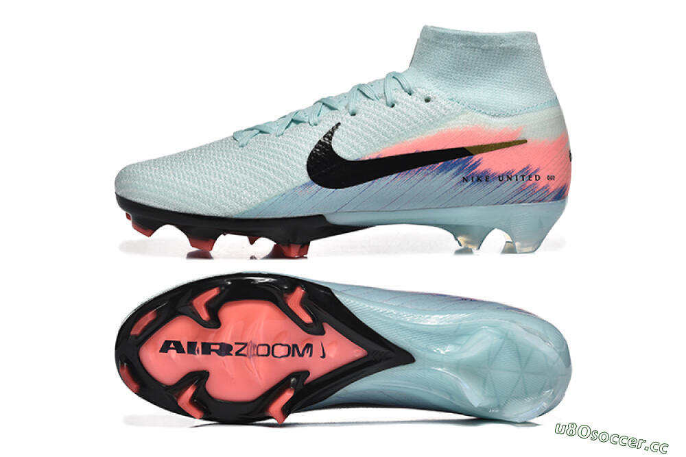 Men's Nike Air Zoom Mercurial Superfly 10 Elite FG Firm Ground High-Tops Football Boots - Jade/Black/Pink 1