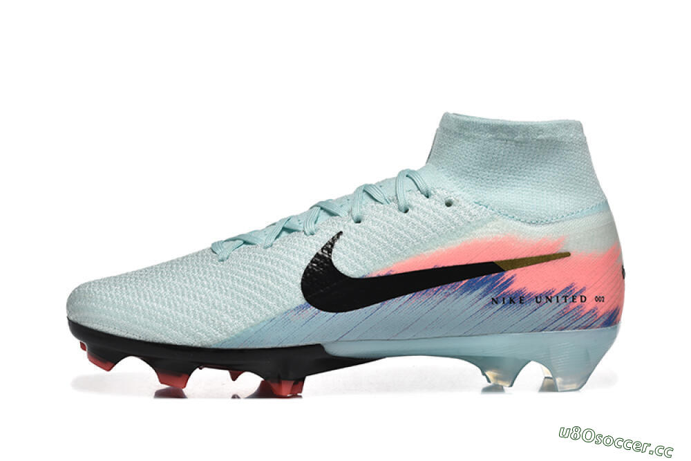 Men's Nike Air Zoom Mercurial Superfly 10 Elite FG Firm Ground High-Tops Football Boots - Jade/Black/Pink 0