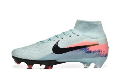Men's Nike Air Zoom Mercurial Superfly 10 Elite FG Firm Ground High-Tops Football Boots - Jade/Black/Pink