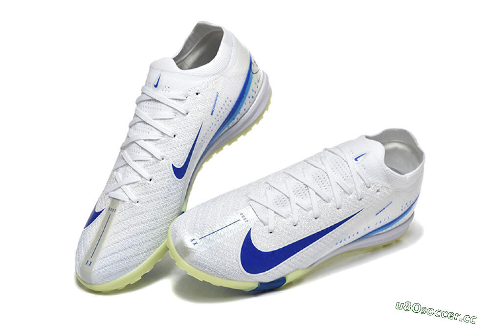 Men's Nike Air Zoom Mercurial Vapor 16 Elite TF Artificial Turf Low-Tops Football Shoes - White/Blue/Beige 6