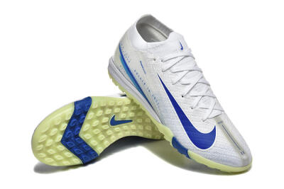 Men's Nike Air Zoom Mercurial Vapor 16 Elite TF Artificial Turf Low-Tops Football Shoes - White/Blue/Beige