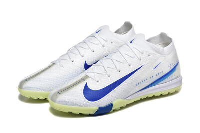 Men's Nike Air Zoom Mercurial Vapor 16 Elite TF Artificial Turf Low-Tops Football Shoes - White/Blue/Beige