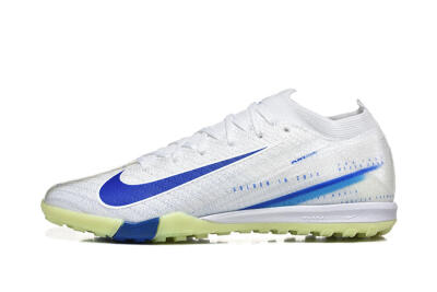 Men's Nike Air Zoom Mercurial Vapor 16 Elite TF Artificial Turf Low-Tops Football Shoes - White/Blue/Beige