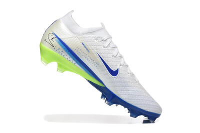 Men's Nike Air Zoom Mercurial Vapor 16 Elite FG Firm Ground Low-Tops Football Boots - White/Blue/Yellow