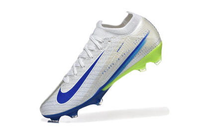 Men's Nike Air Zoom Mercurial Vapor 16 Elite FG Firm Ground Low-Tops Football Boots - White/Blue/Yellow