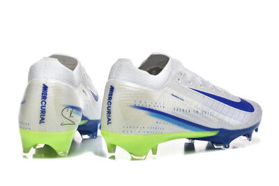 Men's Nike Air Zoom Mercurial Vapor 16 Elite FG Firm Ground Low-Tops Football Boots - White/Blue/Yellow