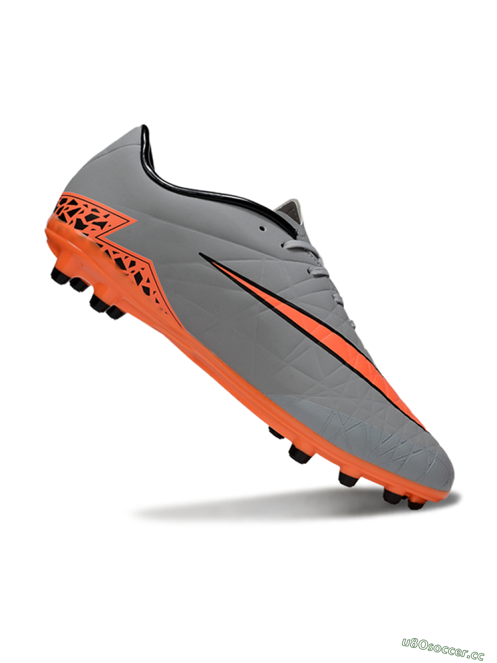 Men's Nike Hypervenom Phantom II FG Firm Ground Low-Tops Football Boots - Grey/Black/Orange 4