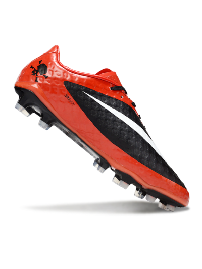 Men's Nike Hypervenom Phantom I FG Firm Ground Low-Tops Football Boots - Red/Black/White