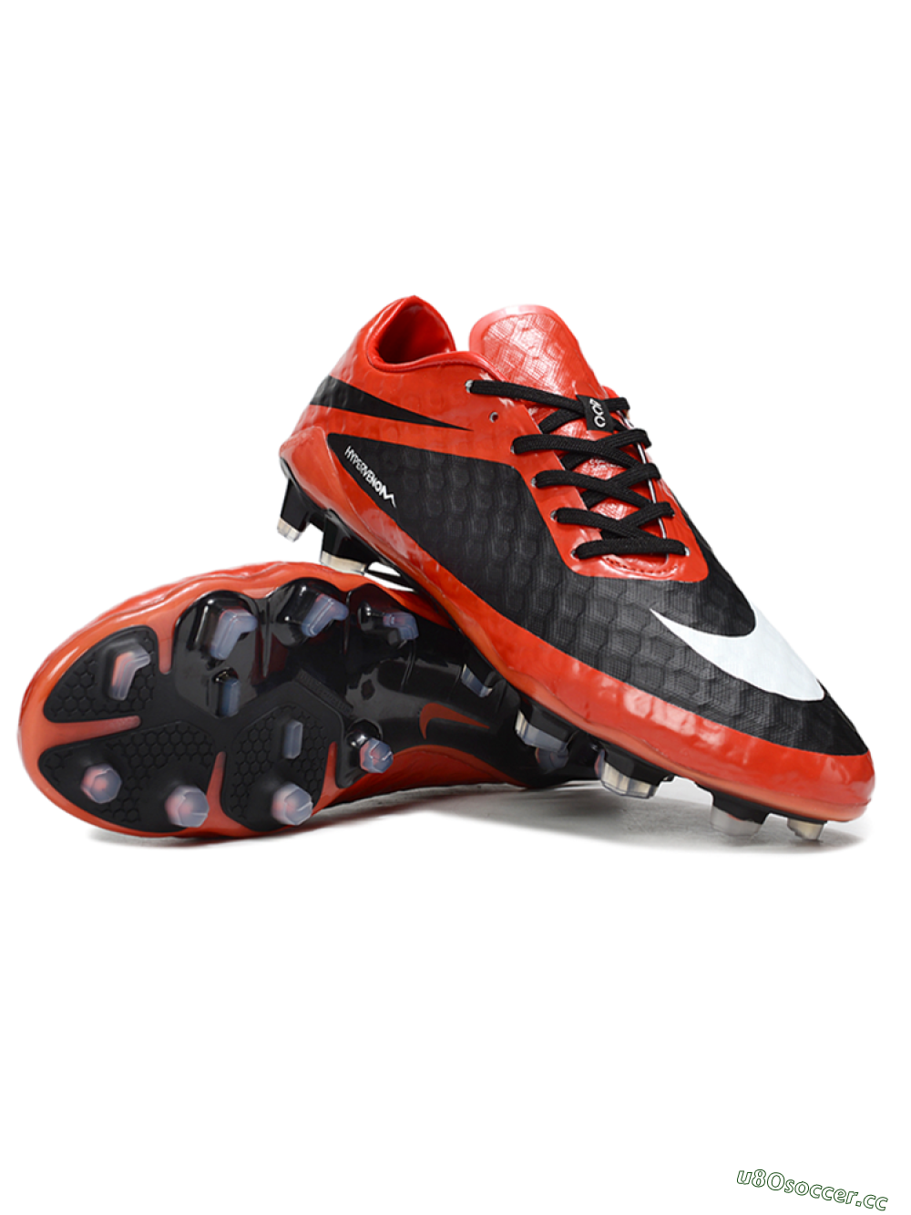 Men's Nike Hypervenom Phantom I FG Firm Ground Low-Tops Football Boots - Red/Black/White 3