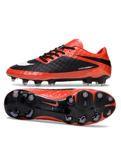 Men's Nike Hypervenom Phantom I FG Firm Ground Low-Tops Football Boots - Red/Black/White