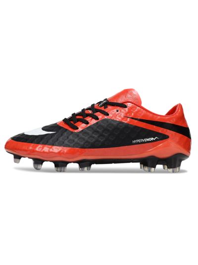 Men's Nike Hypervenom Phantom I FG Firm Ground Low-Tops Football Boots - Red/Black/White