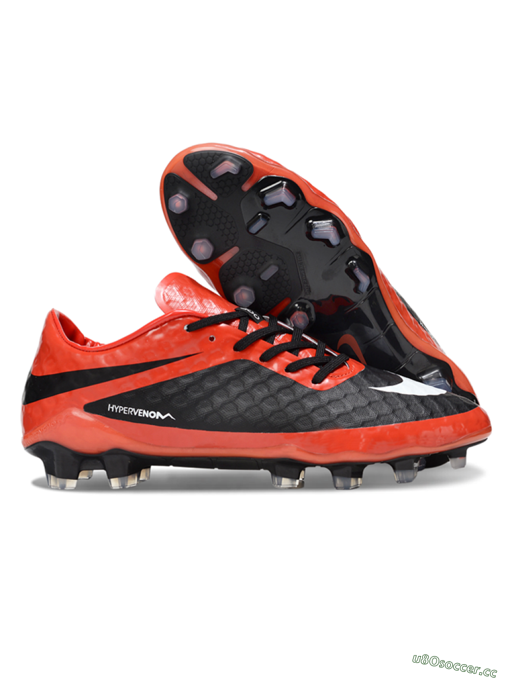 Men's Nike Hypervenom Phantom I FG Firm Ground Low-Tops Football Boots - Red/Black/White 2